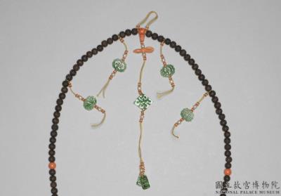 图片[2]-Agarwood Buddhist rosary with “happiness” characters, Qing dynasty (1644-1911)-China Archive